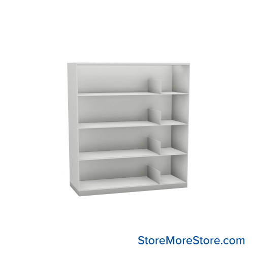 Stackable Metal Shelves, 42" W x 16.25" D x 43" H, Legal Size, 4 Levels, Sliding Dividers